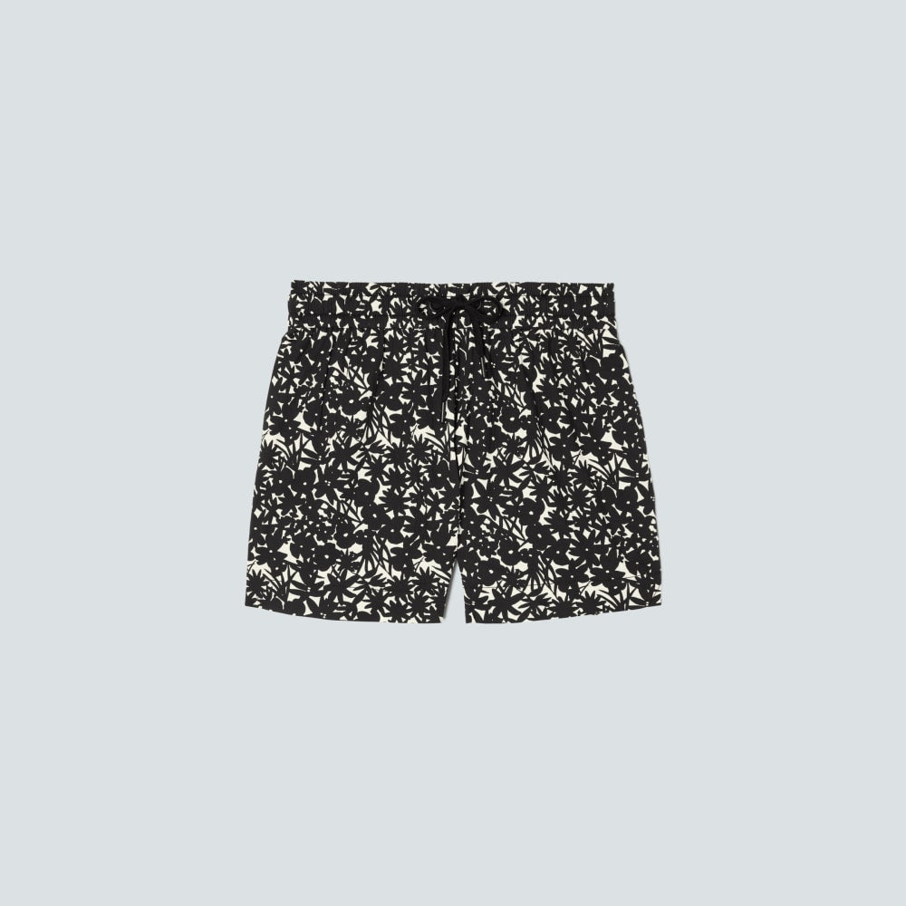 The Seersucker Boxer Short | Black / Canvas Floral