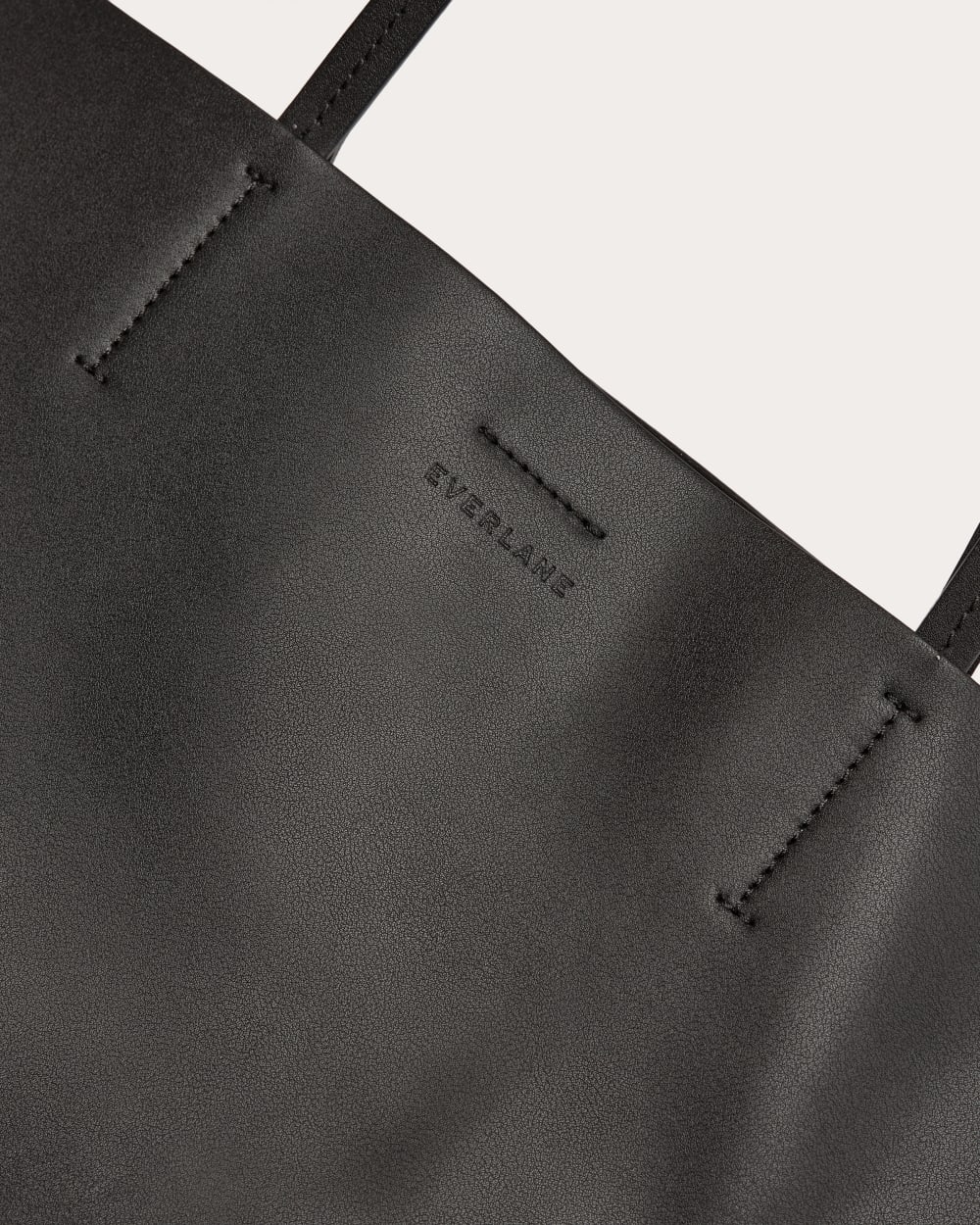 The Luxe Medium Italian Leather Tote | Black - Image 5