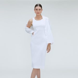The '90s Rib Dress | White