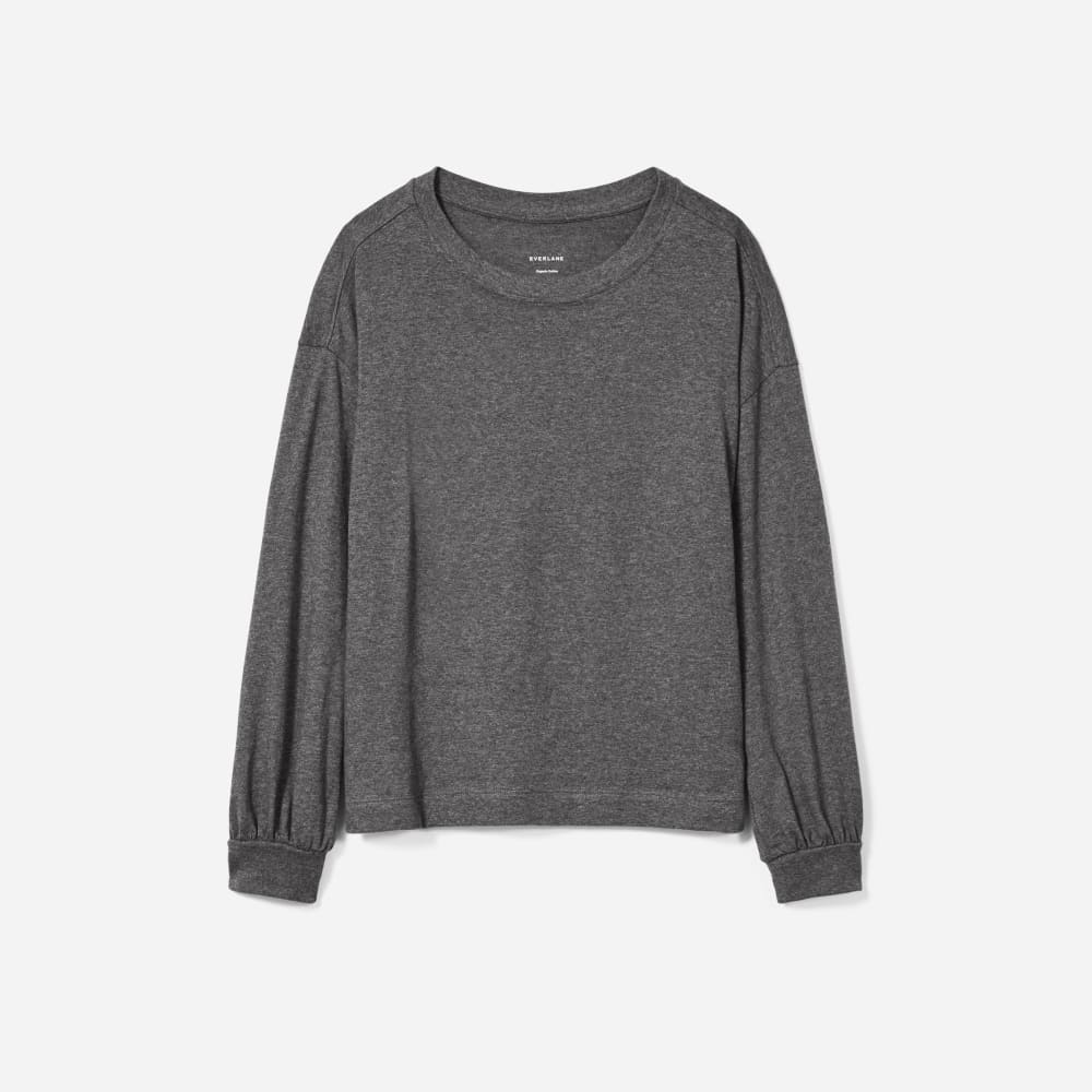 The Organic Cotton Long-Sleeve Tee | Charcoal