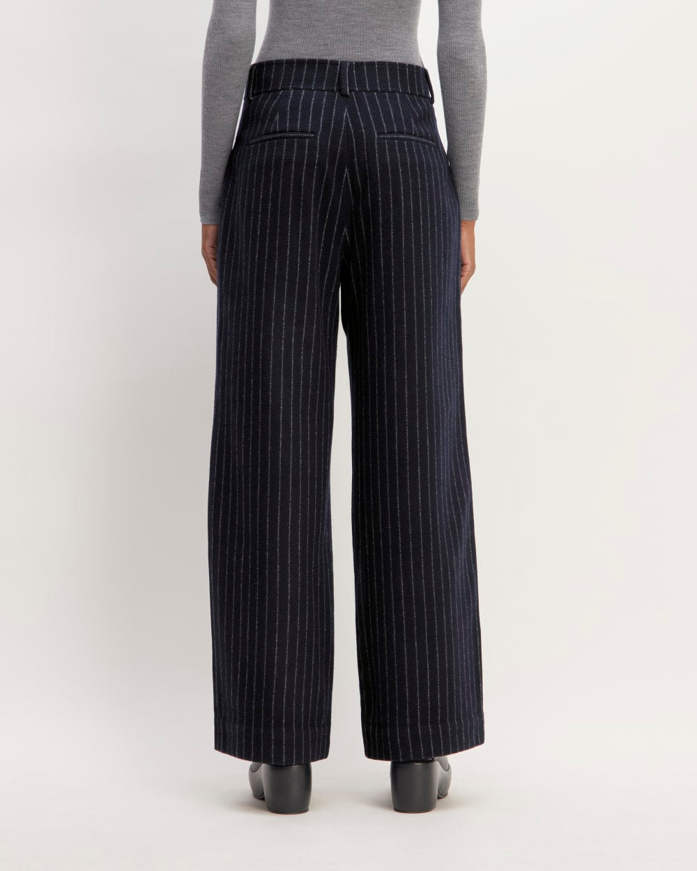 The ReWool® Way-High Drape Pant | Navy / Bone - Image 6