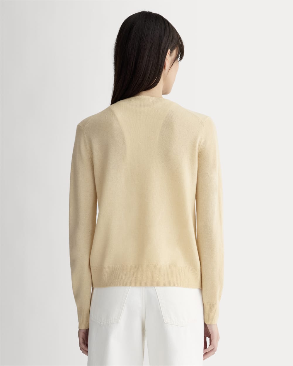 The Classic Cardigan in Cashmere | Creme - Image 5