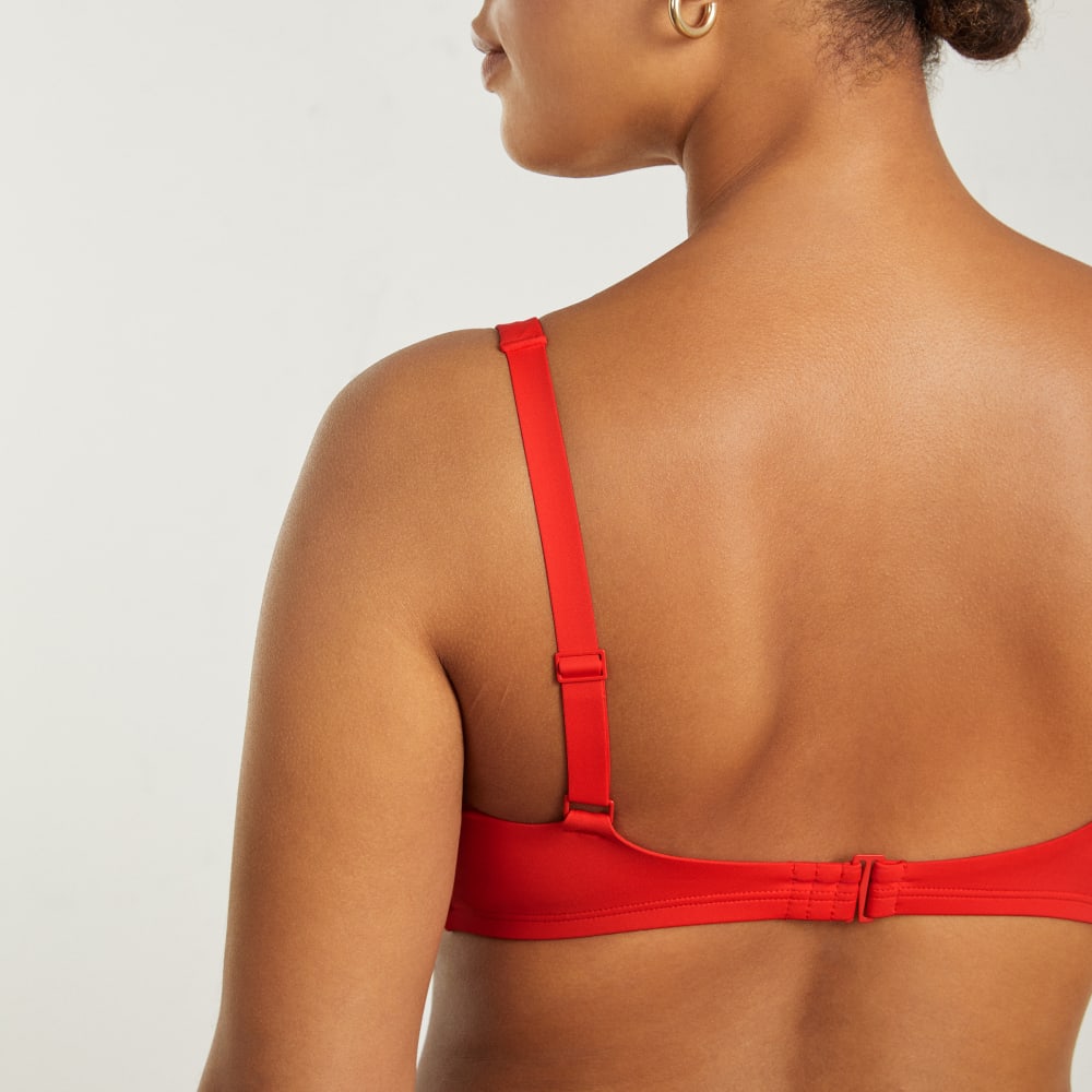The Square-Neck Bikini Top | Bright Red - Image 4