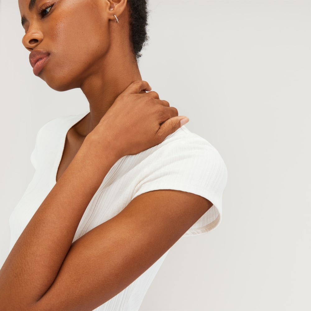 The Rib Soft Knit Scoop-Neck Tee | Bone - Image 4