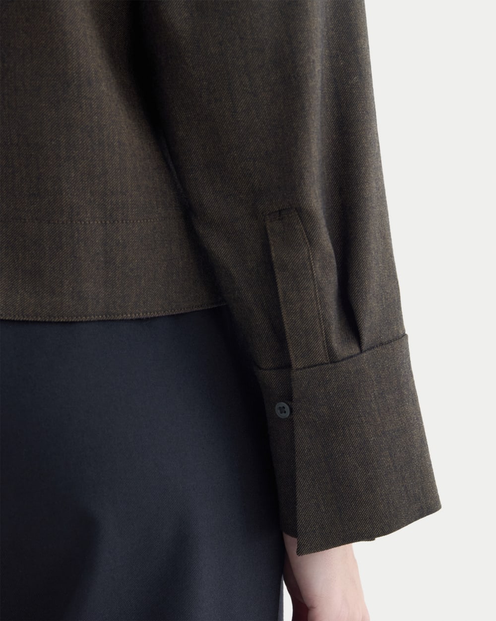 Overshirt in Tailor Twill | Heathered Fudge - Image 4