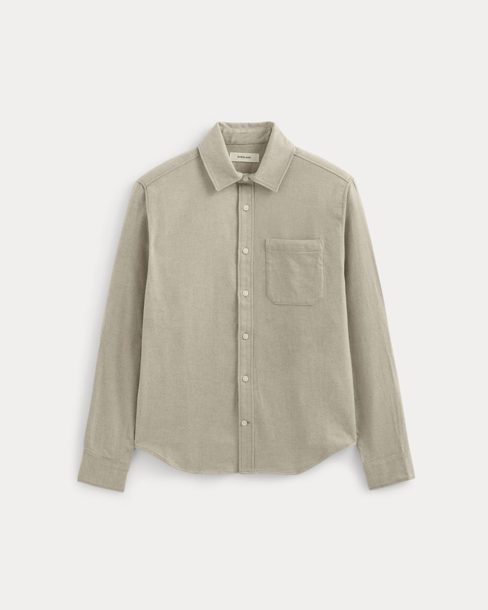 Brushed Flannel Shirt | Heathered Oatmeal - Image 2