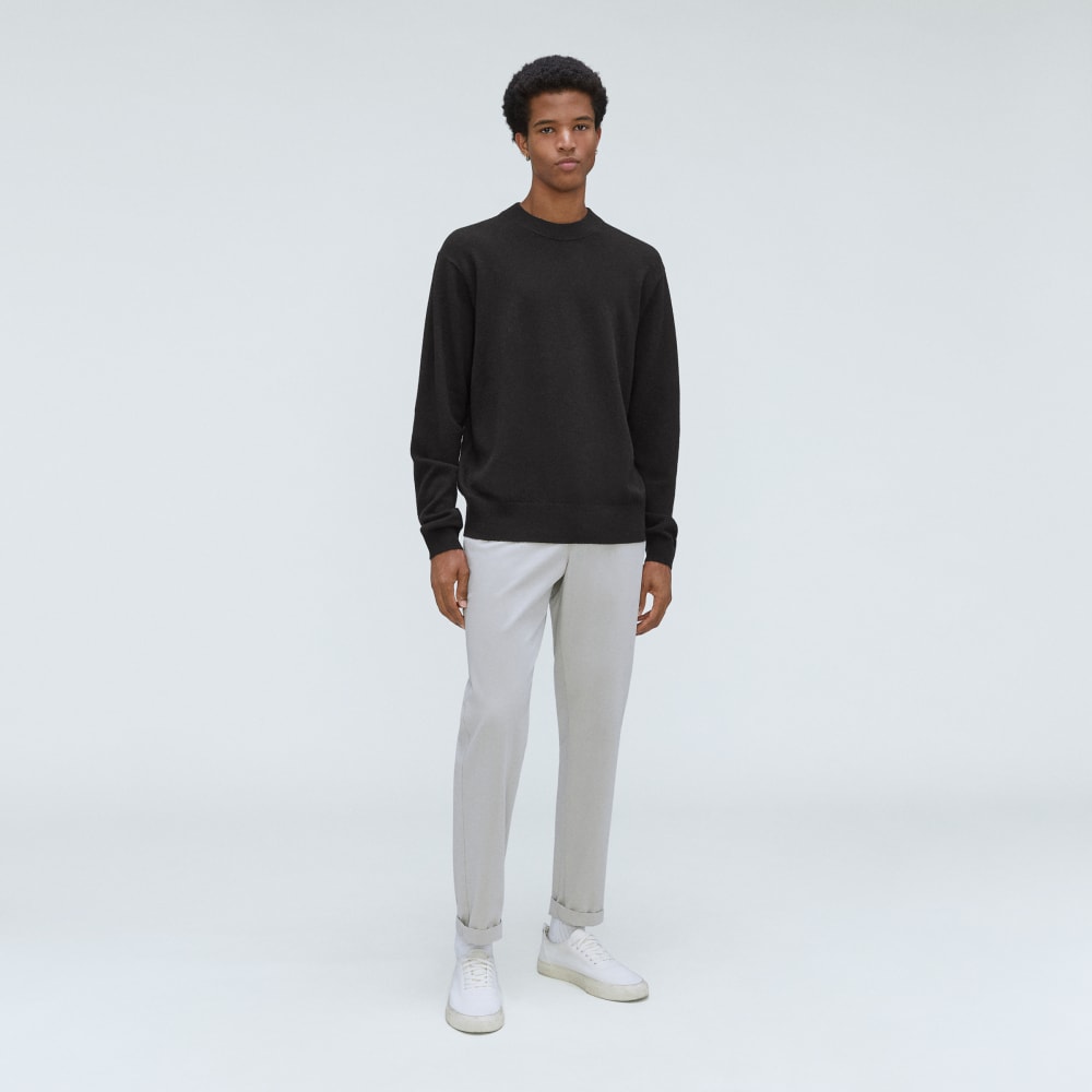 The Merino-Blend Crewneck Sweater | Black - Image 6