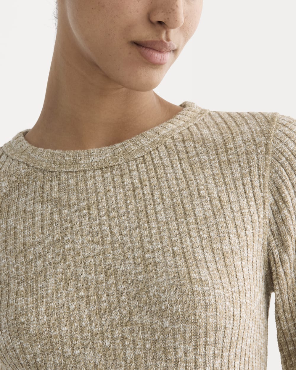 The Cozy Rib Long-Sleeve Tee | Cornstalk / Bone Twist - Image 4