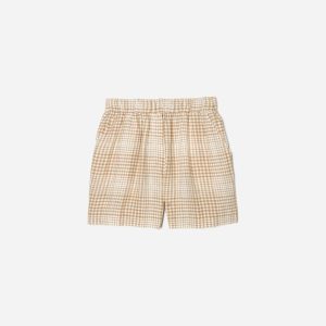 The Linen Boxer Short | Iced Coffee Grid