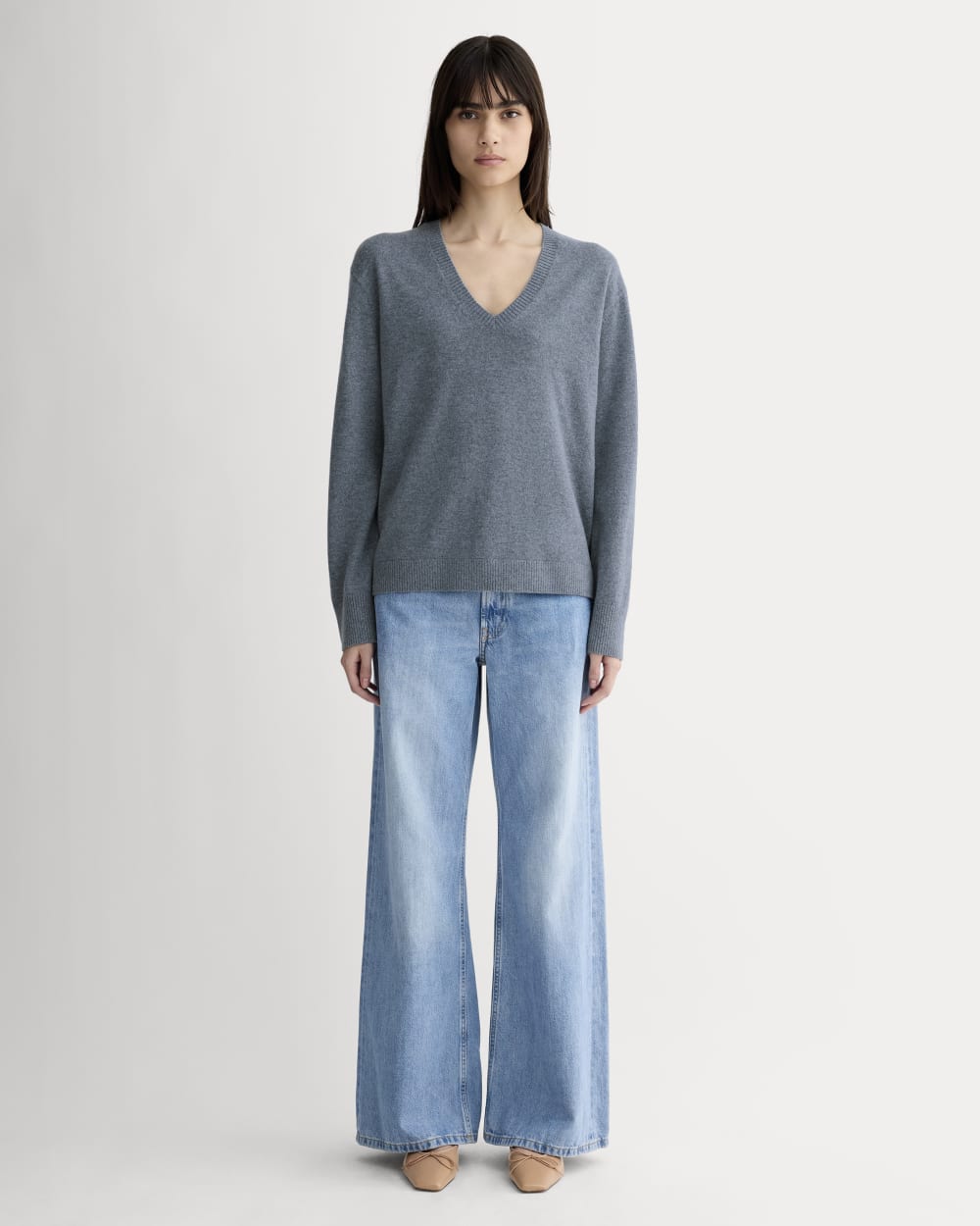 The Classic V in Cashmere | Denim Blue - Image 3