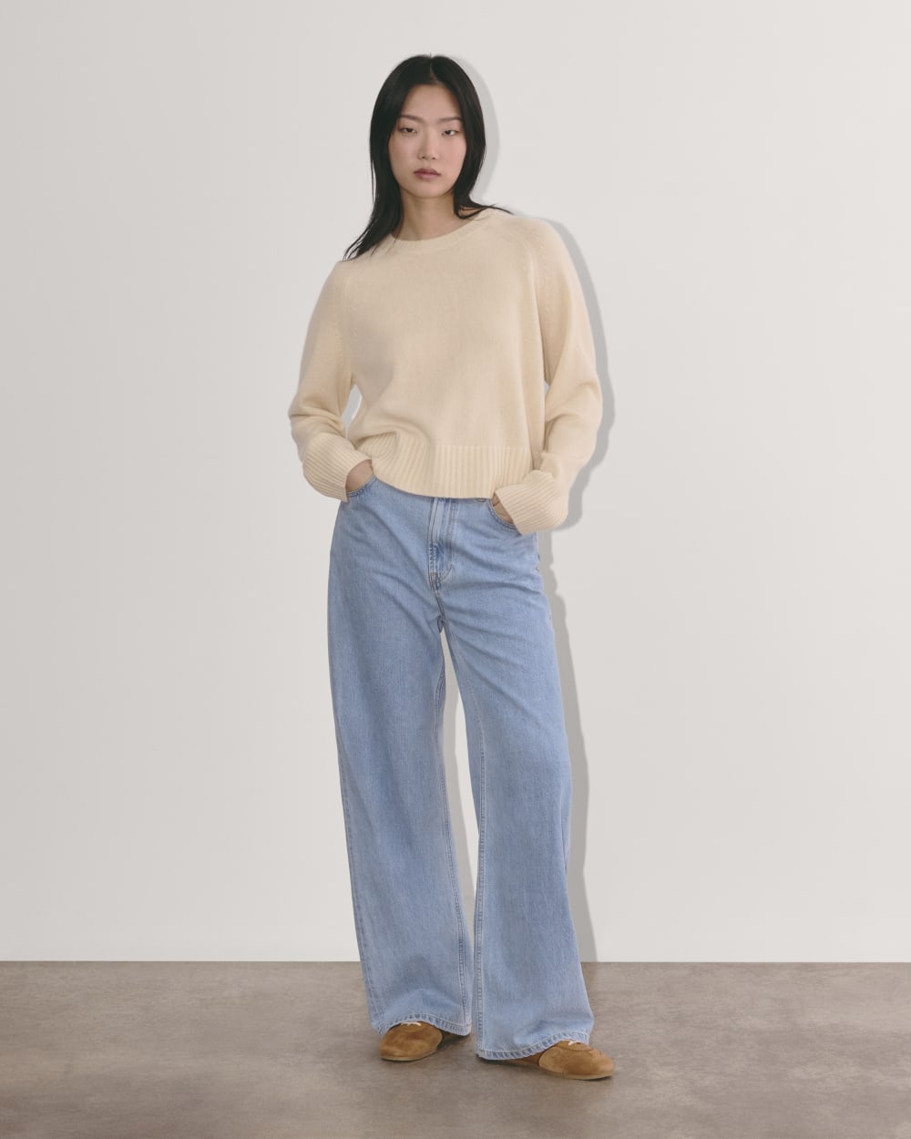 The Boxy Crew in Cashmere | Creme - Image 4