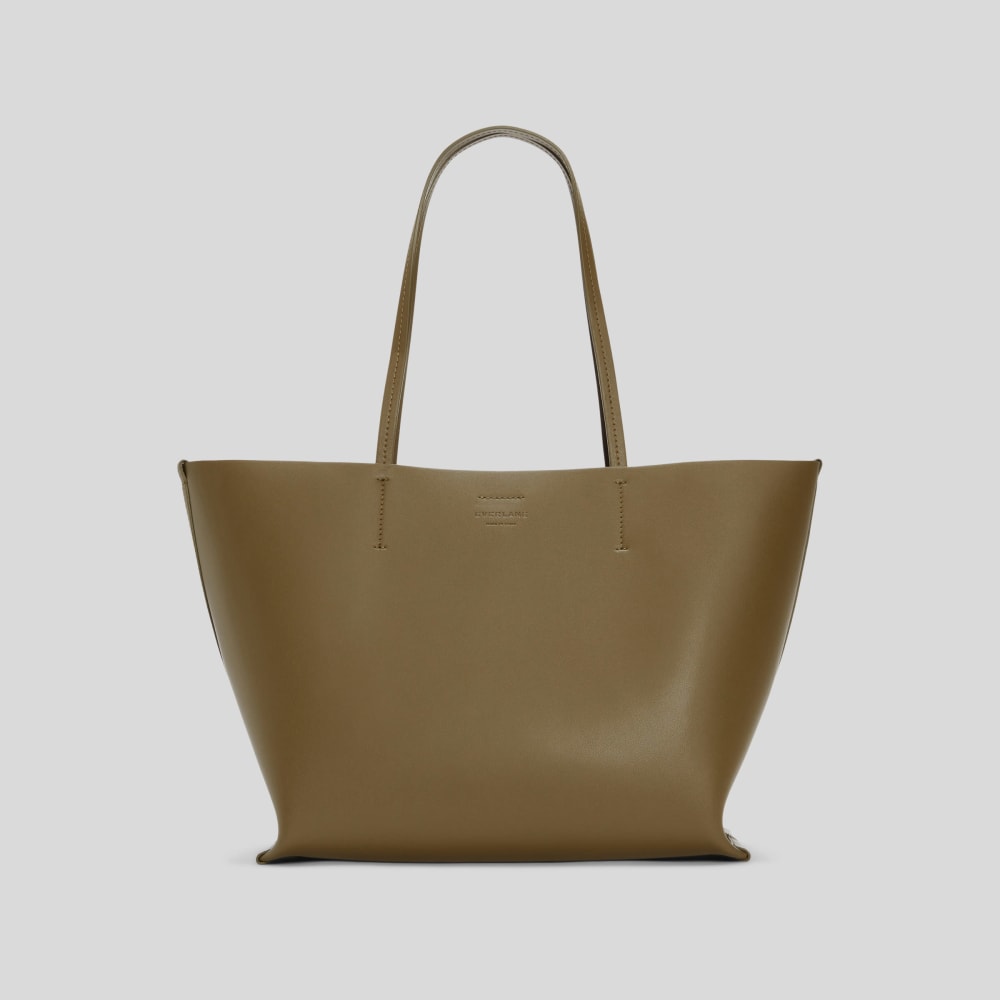 The Luxe Medium Italian Leather Tote | Beech