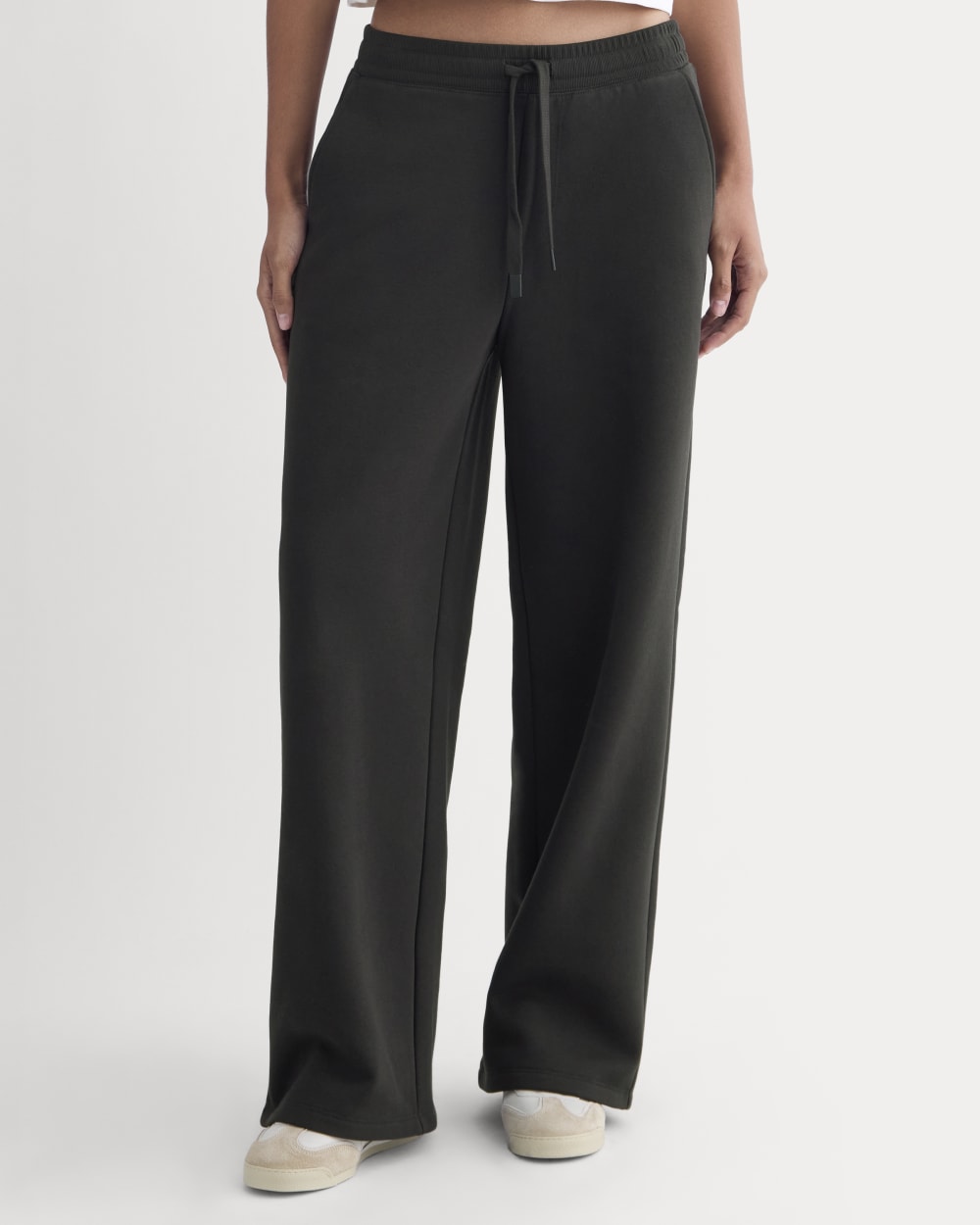Luxe Fleece Wide-Leg Sweatpant | Black - Image 3