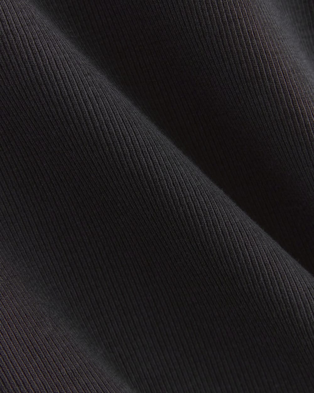 The Luxe Rib Funnel-Neck Tee | Black - Image 6