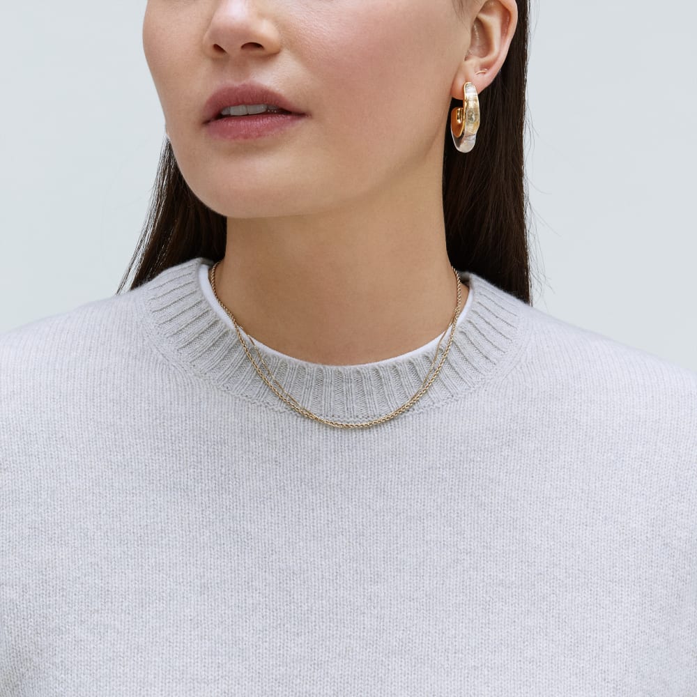 The Everyone Cashmere Crew | Pale Heather Grey - Image 4