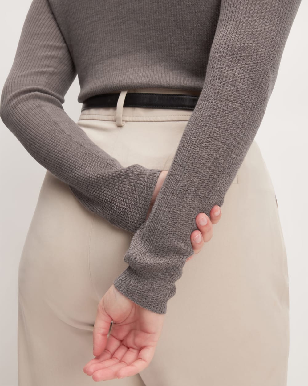 The Polo in Ultrasoft Merino | Heather Cocoa - Image 5