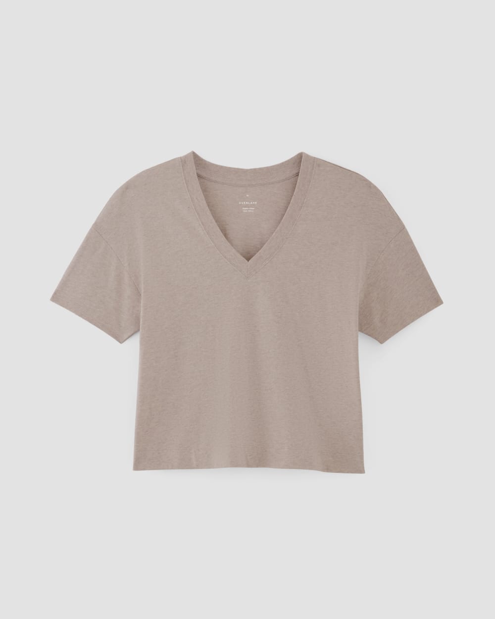 The Organic Cotton Slouchy V-Neck | Burnt Sugar - Image 2