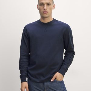 The Premium-Weight Relaxed Crew | Navy