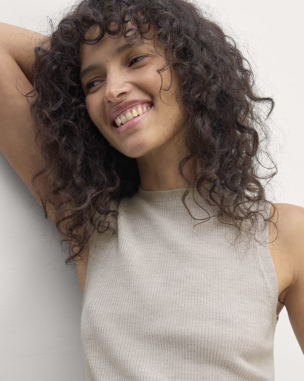 The Tank in Ultrasoft Merino | Heather Oatmeal - Image 4