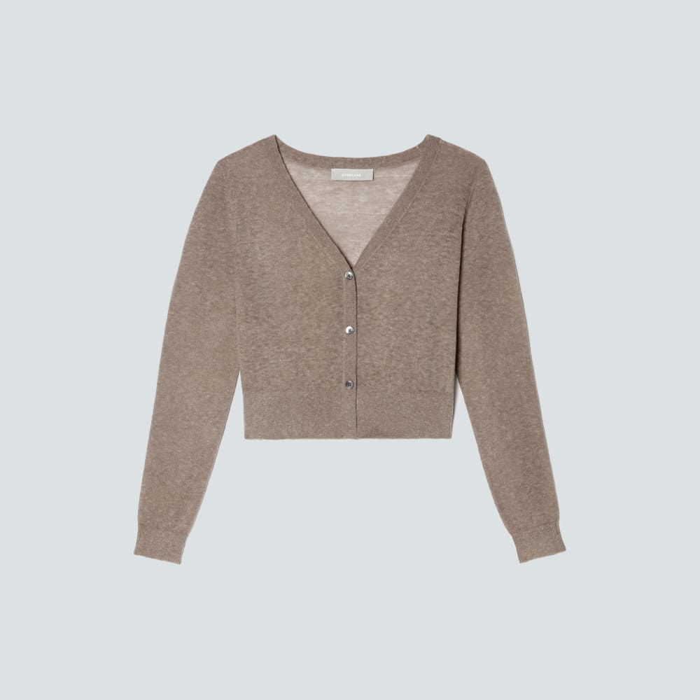 The Featherweight Alpaca Cardigan | Taupe Grey - Image 2
