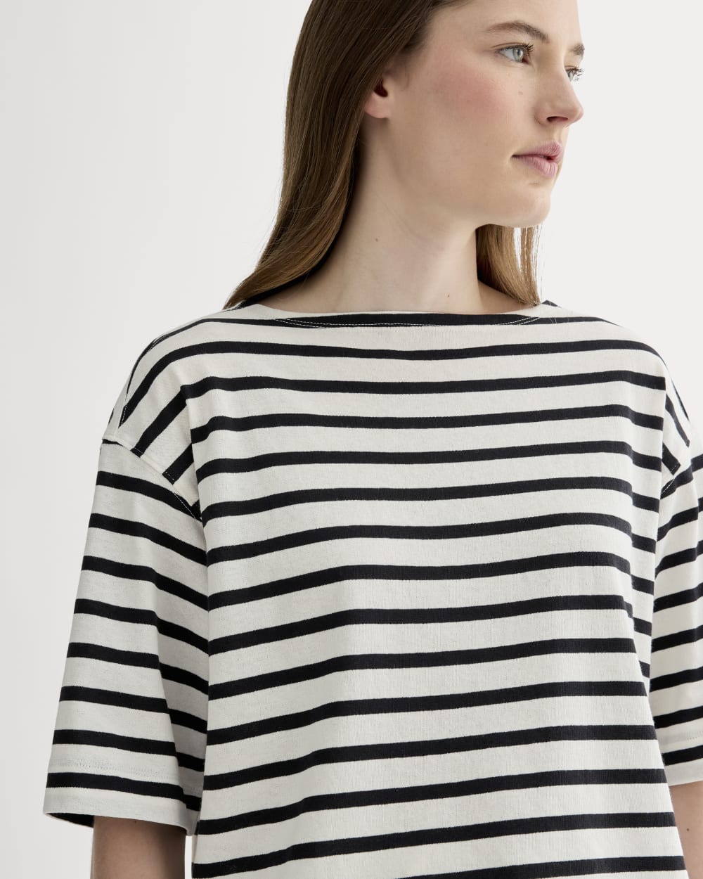 The Mariner Oversized Tee | Bone / Black - Image 2