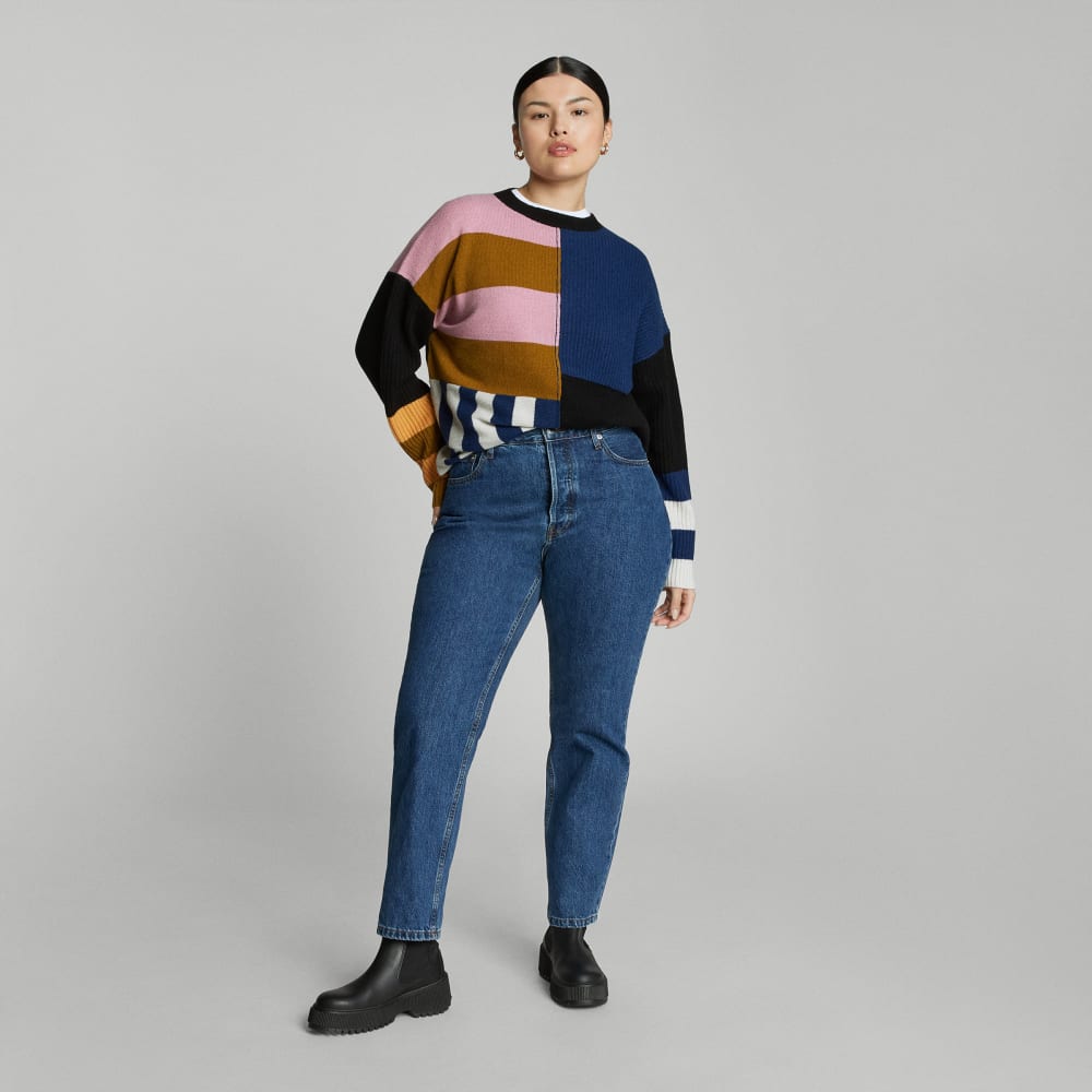The Cashmere Patchwork Sweater | Multi Stripe - Image 5