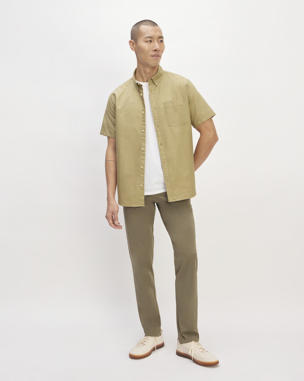 The Organic Short Sleeve Oxford Shirt | Cornstalk - Image 3