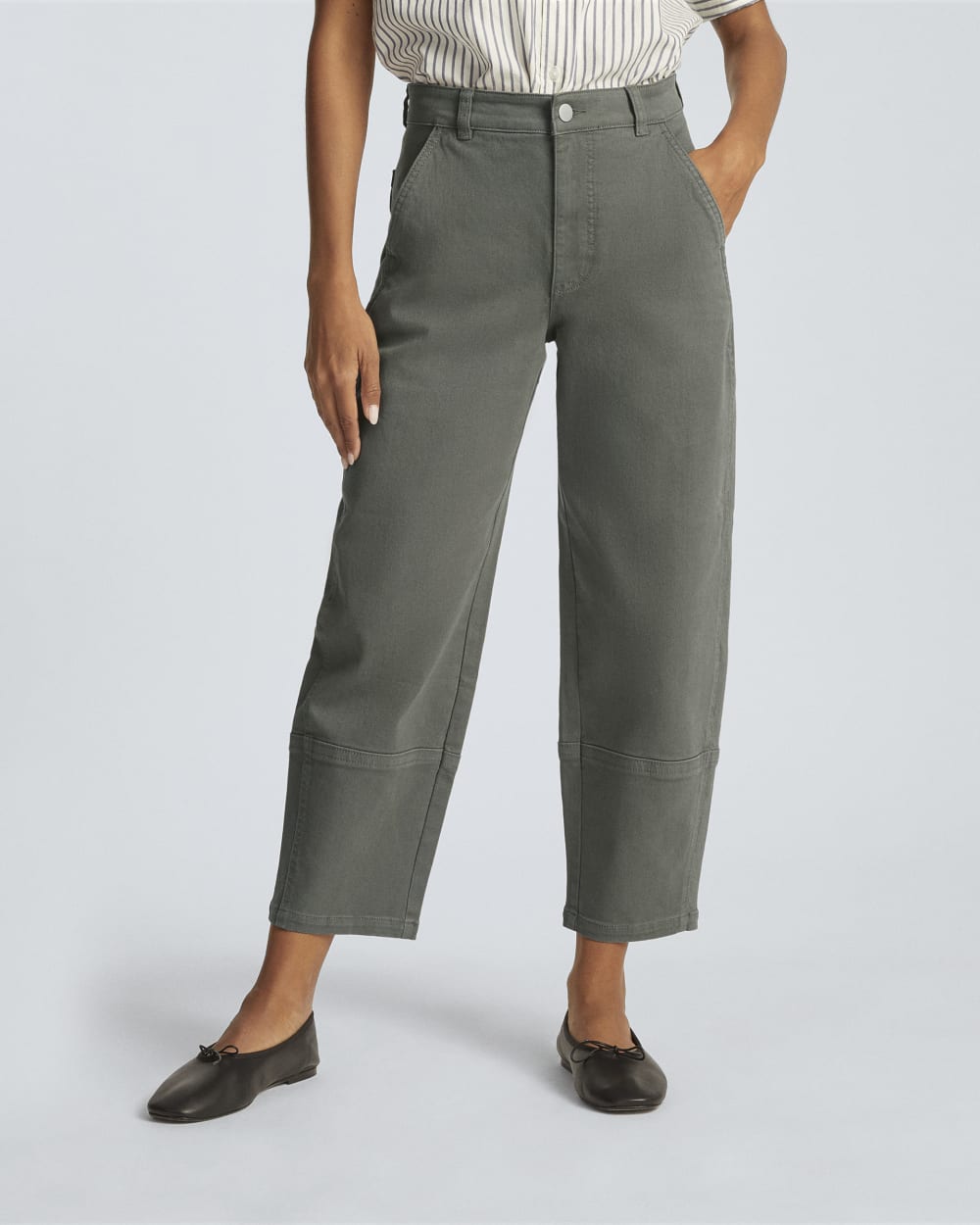 The Utility Barrel Pant | Pewter Green | Regular - Image 3