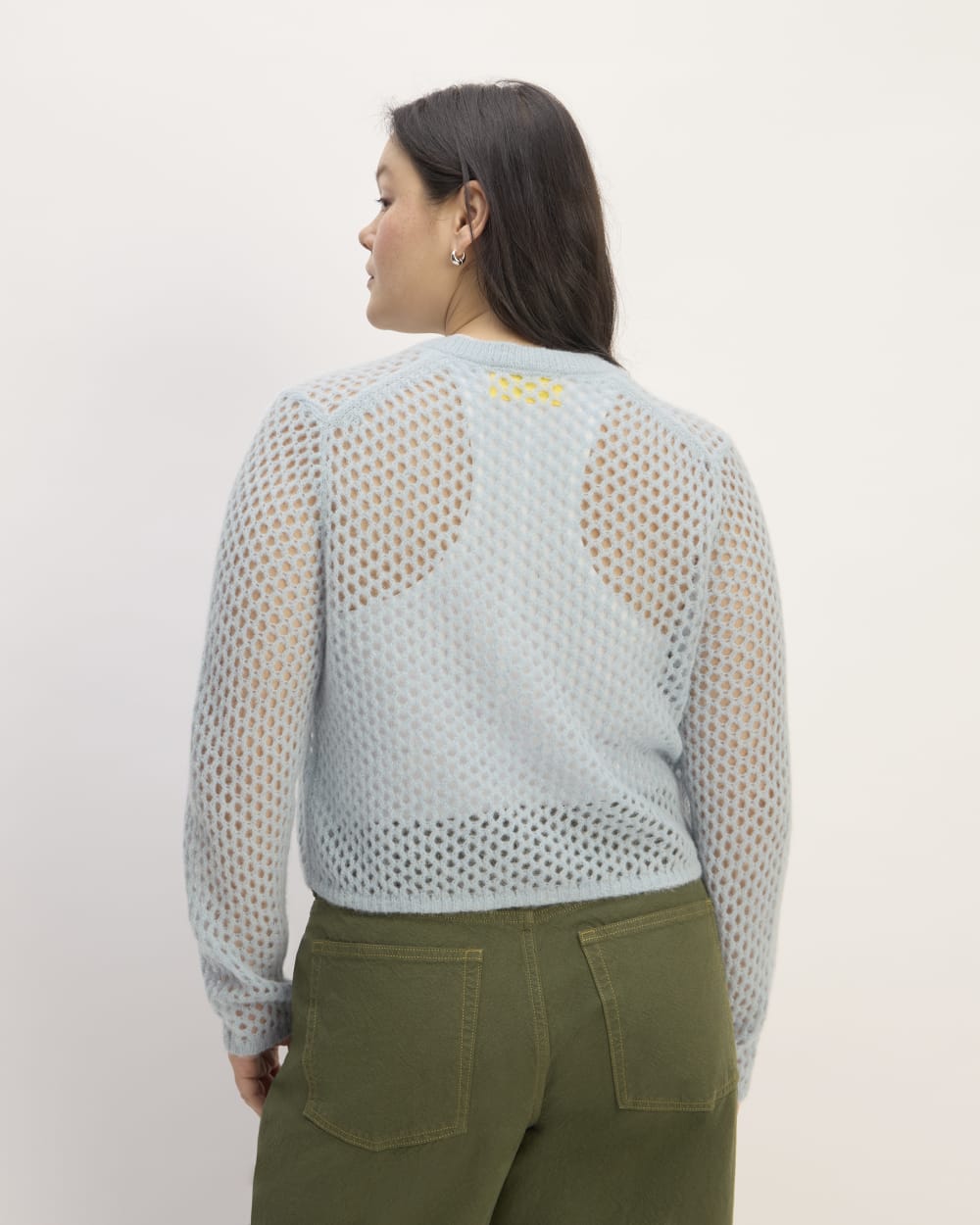 The Everlane x Marques' Almeida Alpaca Mesh Cardigan | Mist - Image 6