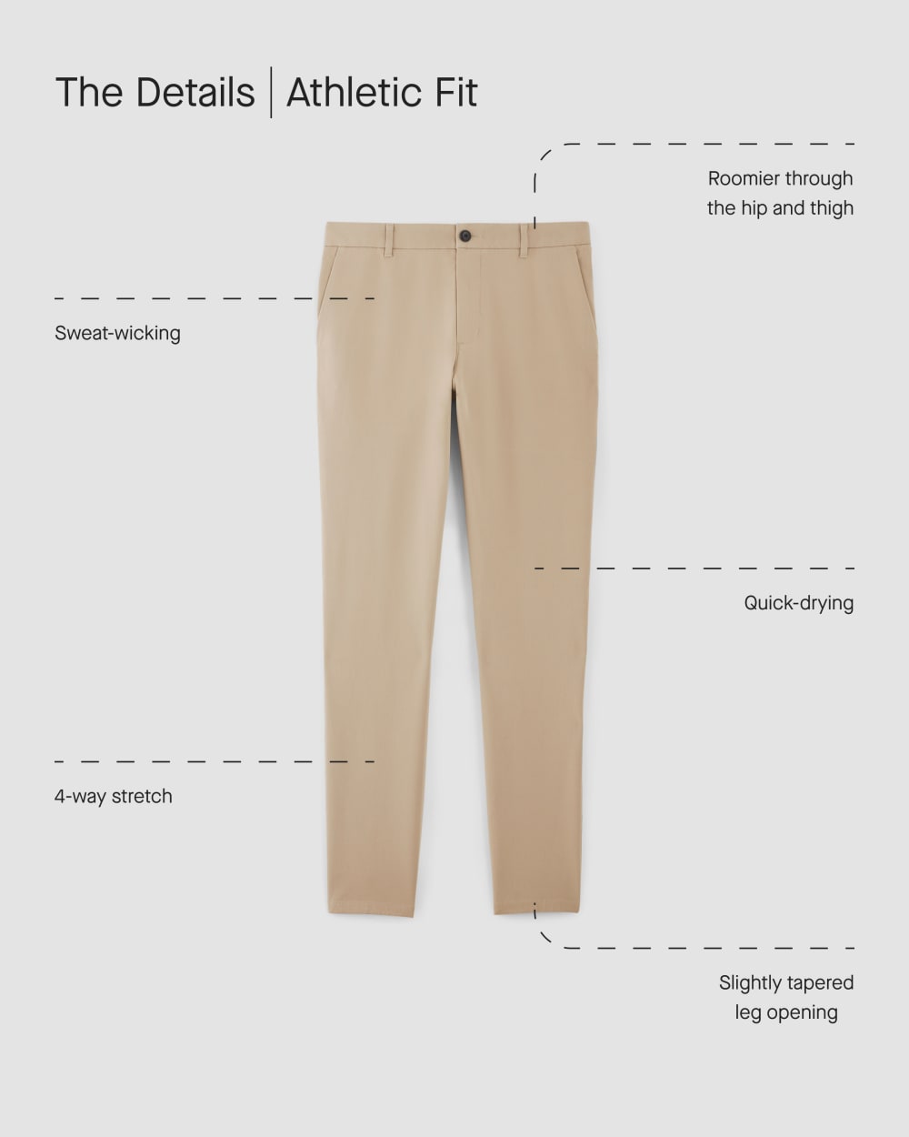 The Performance Chino | Uniform | Stone | Athletic - Image 4