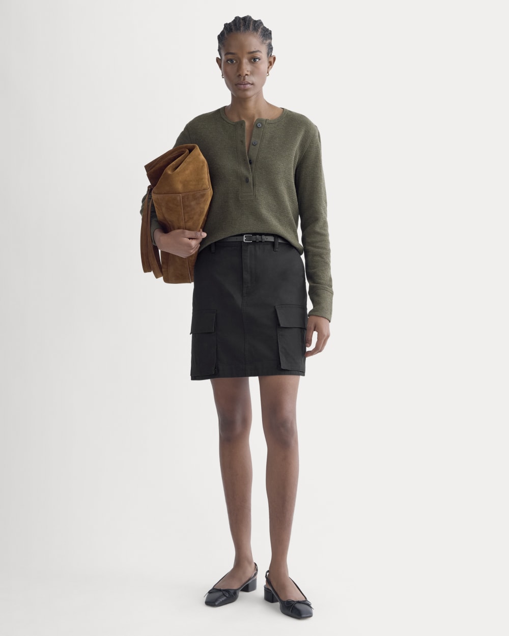 Boxy Henley in Cozy Waffle | Heather Beech - Image 3