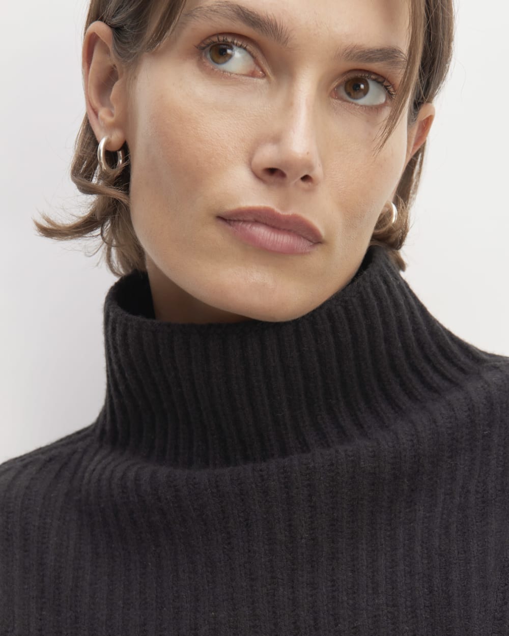 The Felted Merino Funnel-Neck Pullover | Black - Image 3