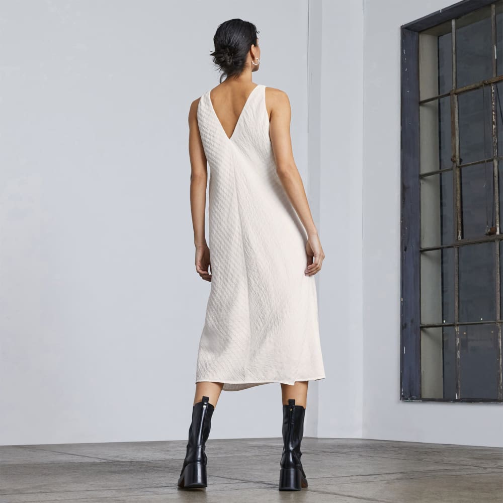 The City Stripe Midi Dress | Bone - Image 3