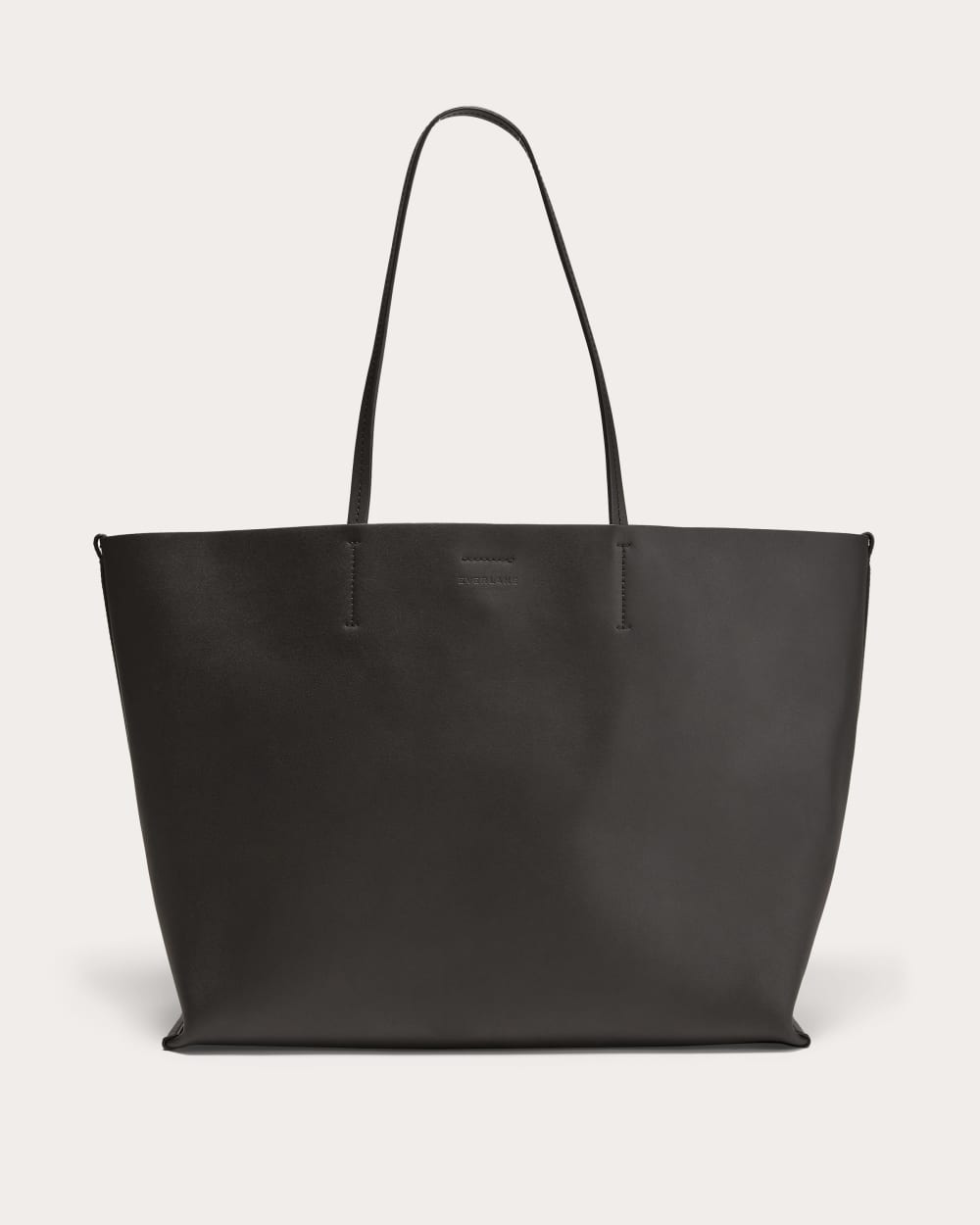 The Luxe Italian Leather Tote | Black