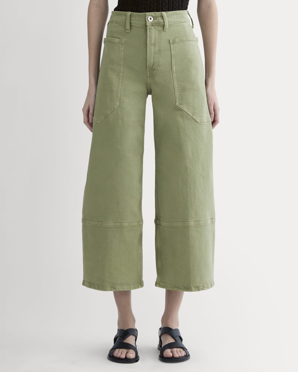The Way-High® Gardener Cropped Jean | Oil Green - Image 3