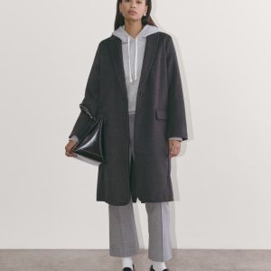 The Topcoat in Wool | Dark Charcoal Melange