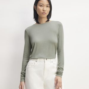 The Long-Sleeve Tee in Butterluxe | Sage Green