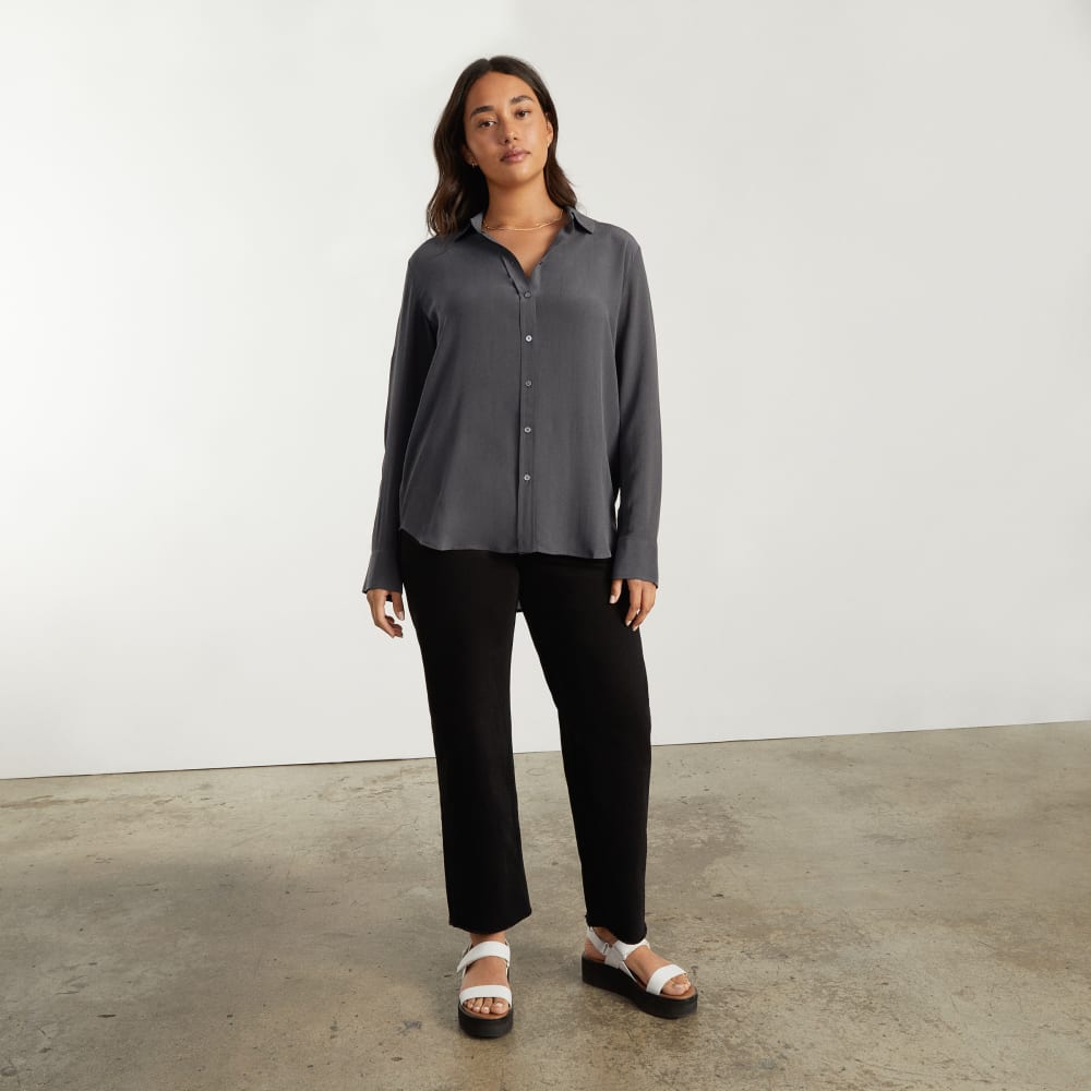 The Must-Have Shirt in Washable Silk | Slate Grey - Image 6