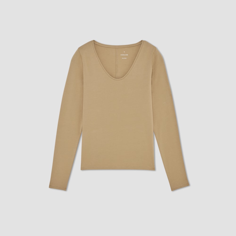 The Supima? Form Ballet Neck Tee | Tiger's Eye - Image 2