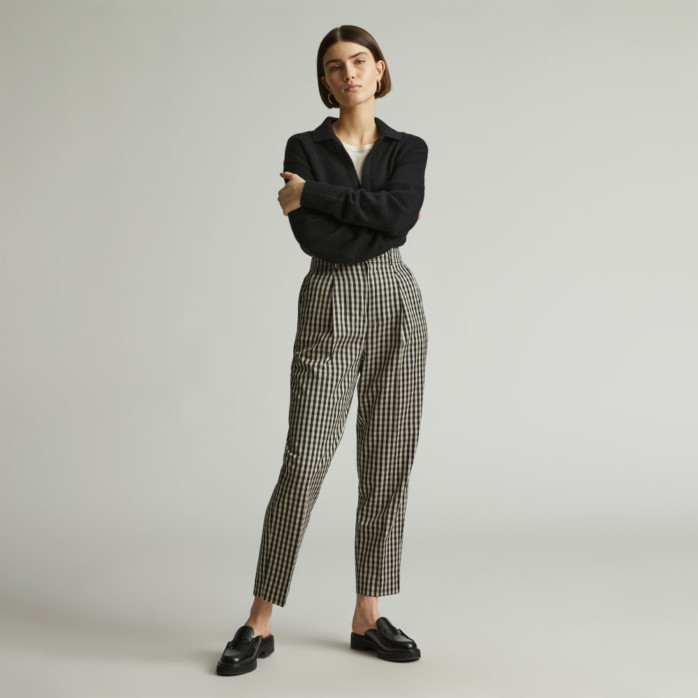 The Draper Tapered Pant in Buttersmooth | Khaki / Black