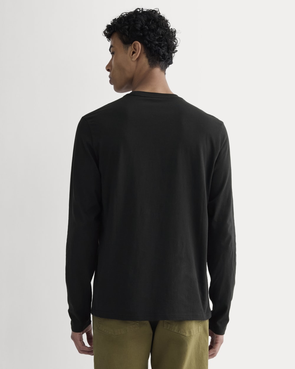 The Essential Organic Long-Sleeve Tee | Black - Image 4