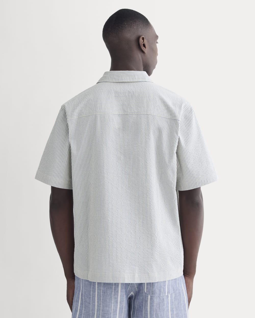 The Seersucker Resort Shirt | Dutch Blue / Natural - Image 5