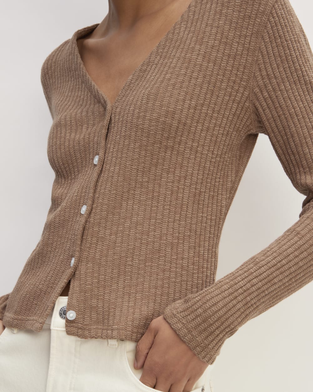 The Cozy Rib Cardigan | Carob Brown - Image 5