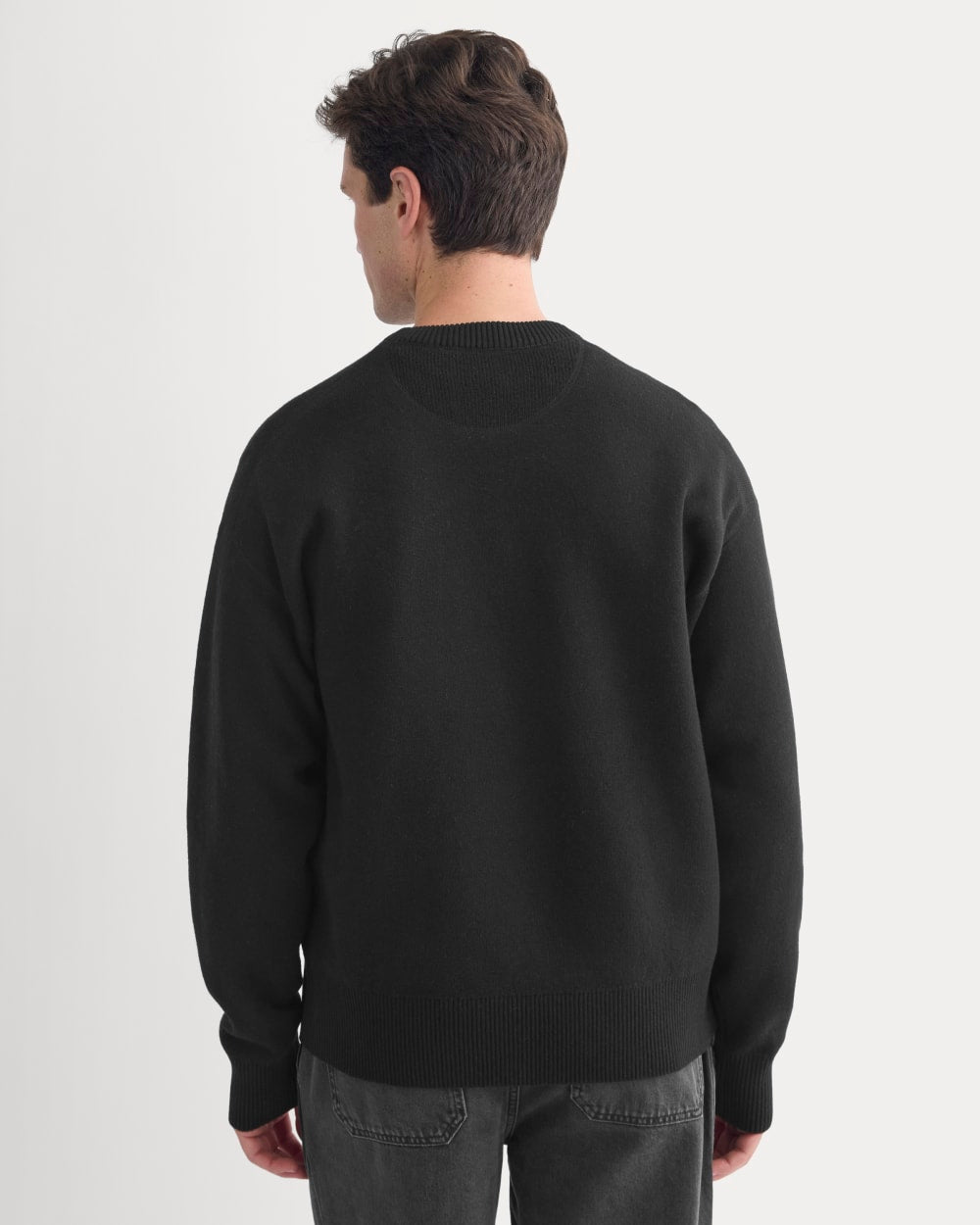 Luxe Merino Double-Knit Sweater | Black - Image 5