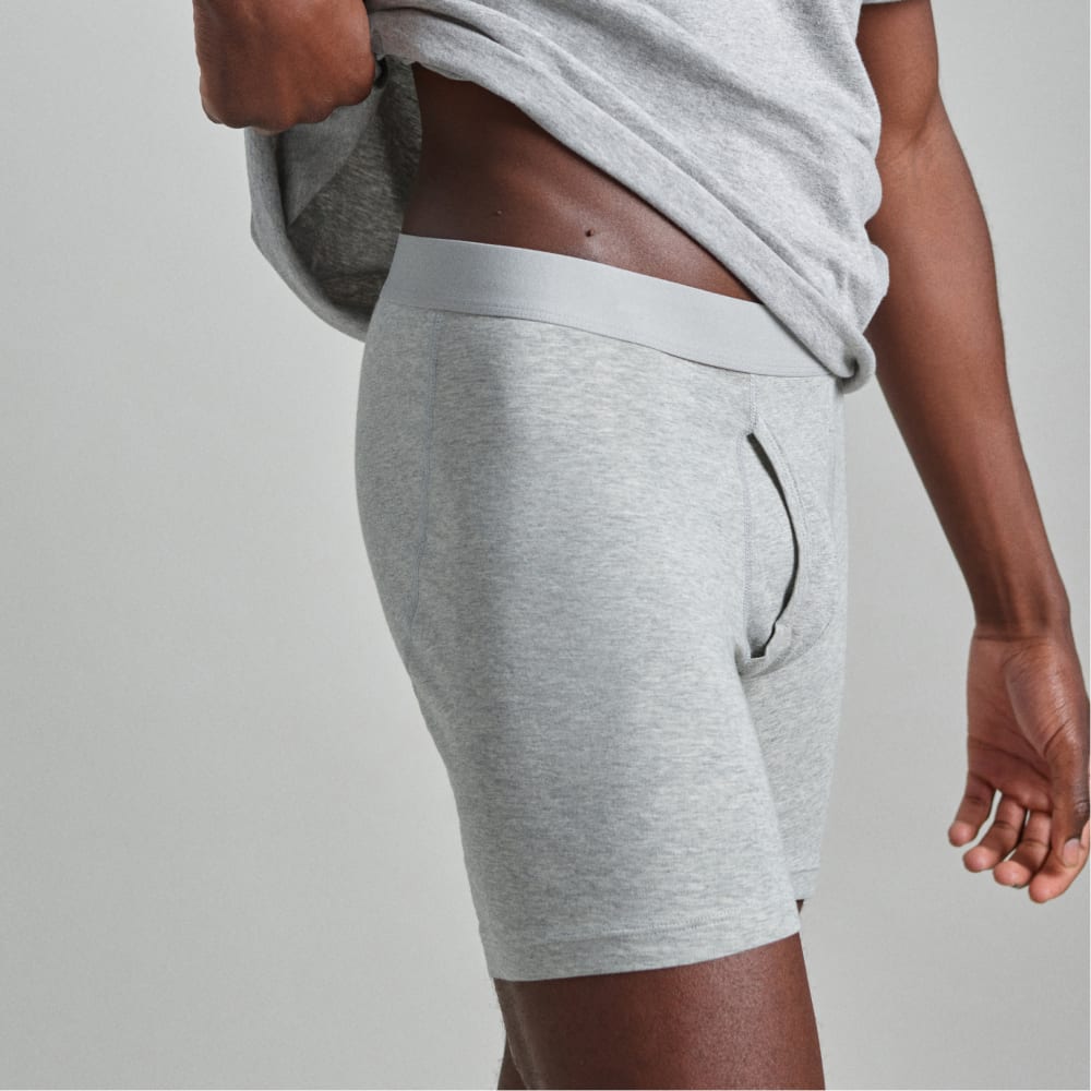 The Supima? Longer Boxer Brief | Uniform | Heathered Grey - Image 2
