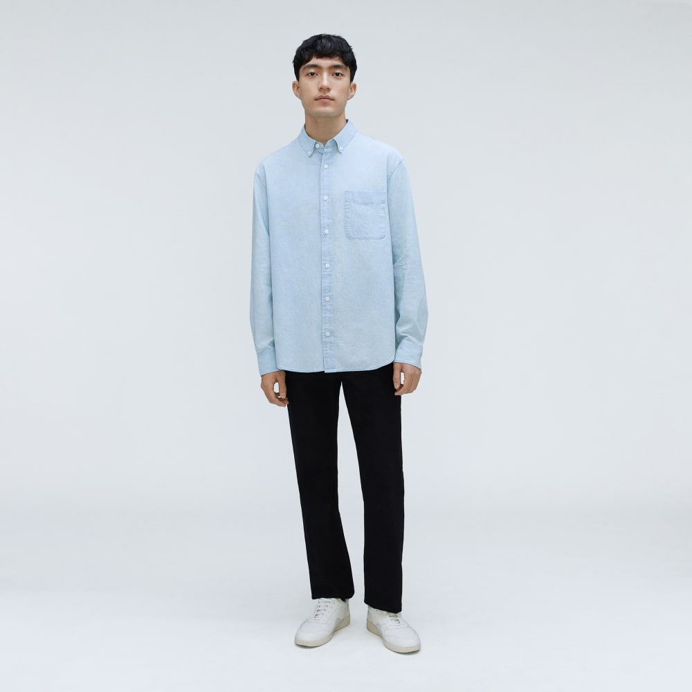 The Relaxed Organic Chambray Shirt | Icy Blue - Image 4