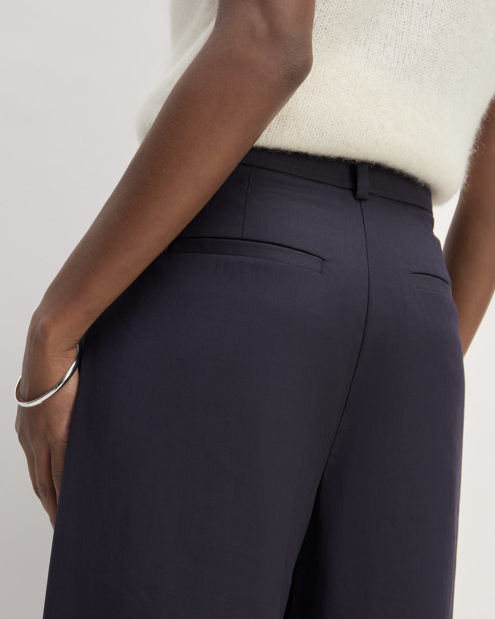 The Italian Wool Way-High® Drape Pant | Navy - Image 5