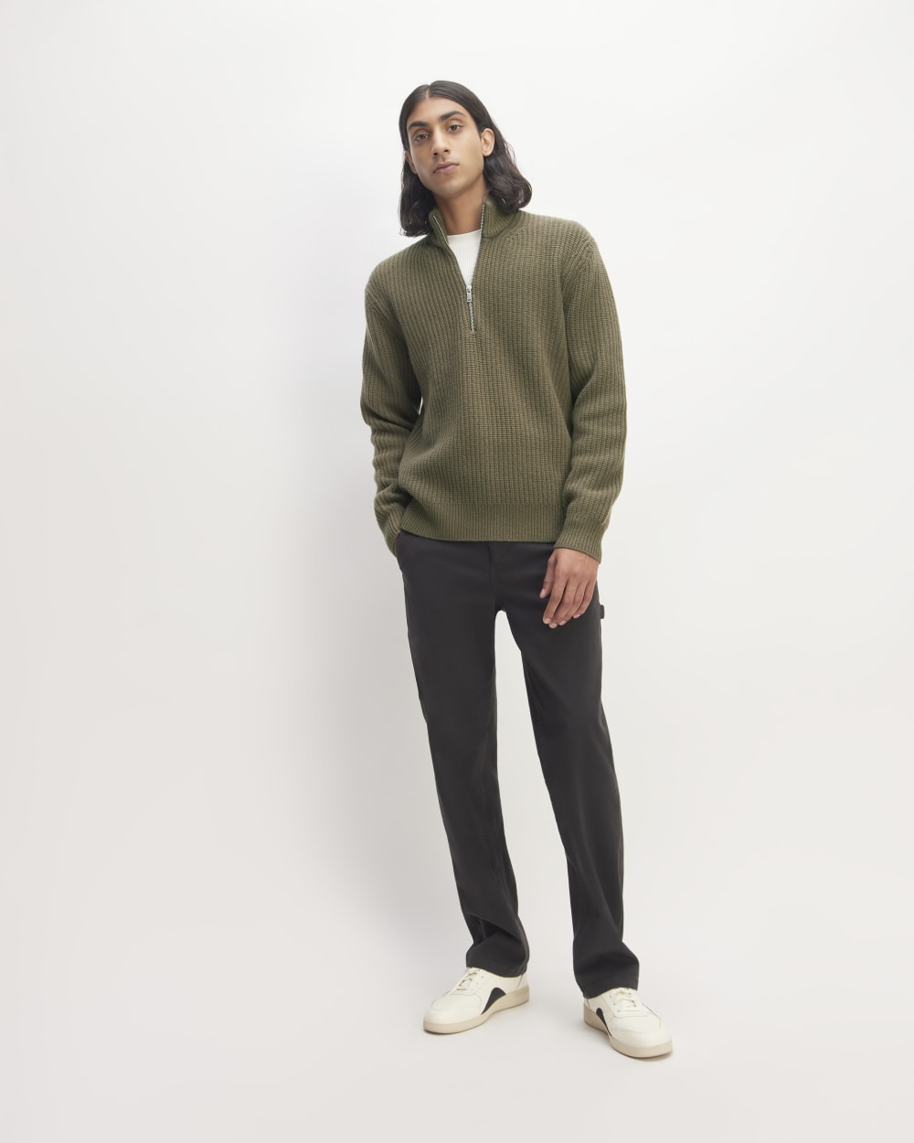 The Felted Merino Half-Zip Sweater | Kalamata - Image 3