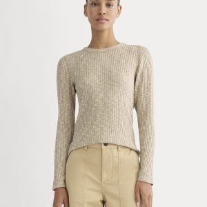 The Cozy Rib Long-Sleeve Tee | Cornstalk / Bone Twist