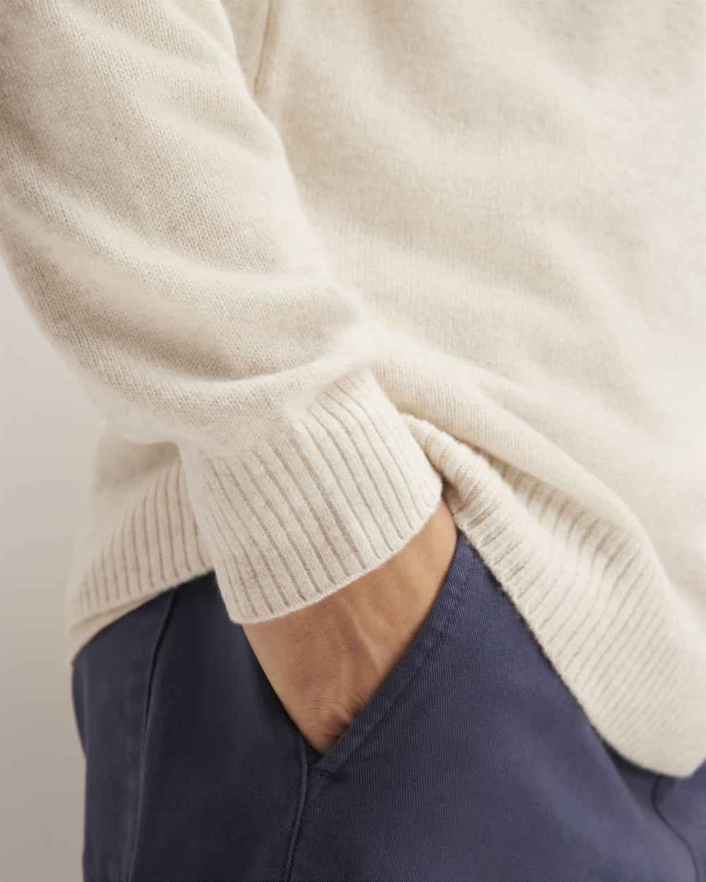 The Premium Merino Crew Neck Sweater | Heathered Oat - Image 5